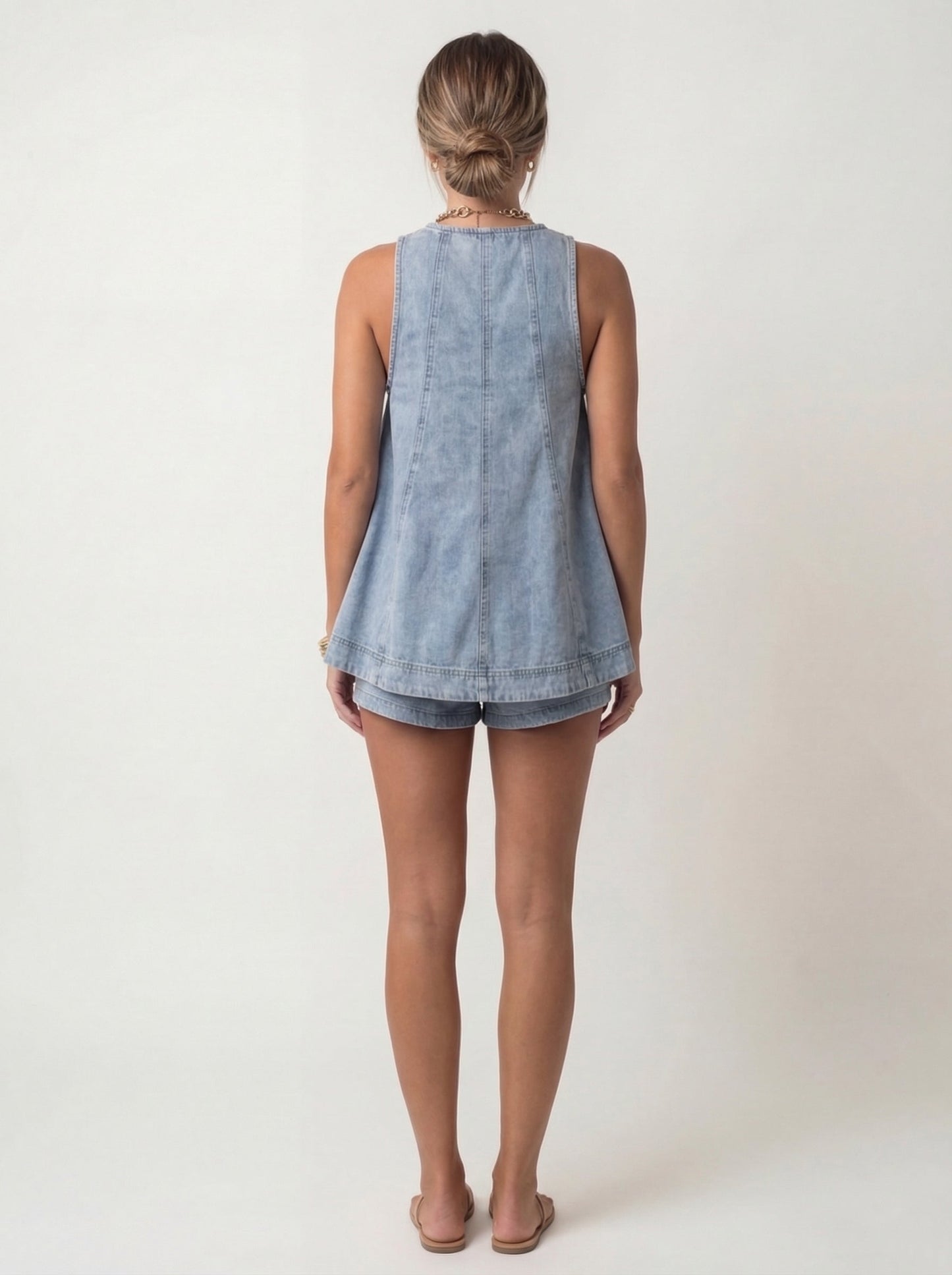Denim Two Piece Set