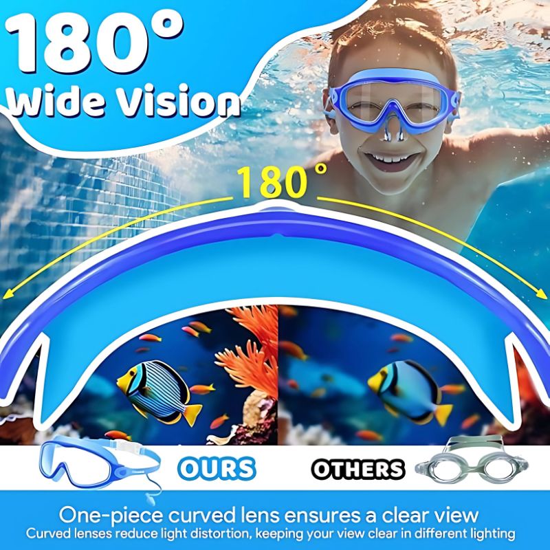 Kiggles™ Kids Swim Goggles – No Leak, No Fog, Perfect Fit